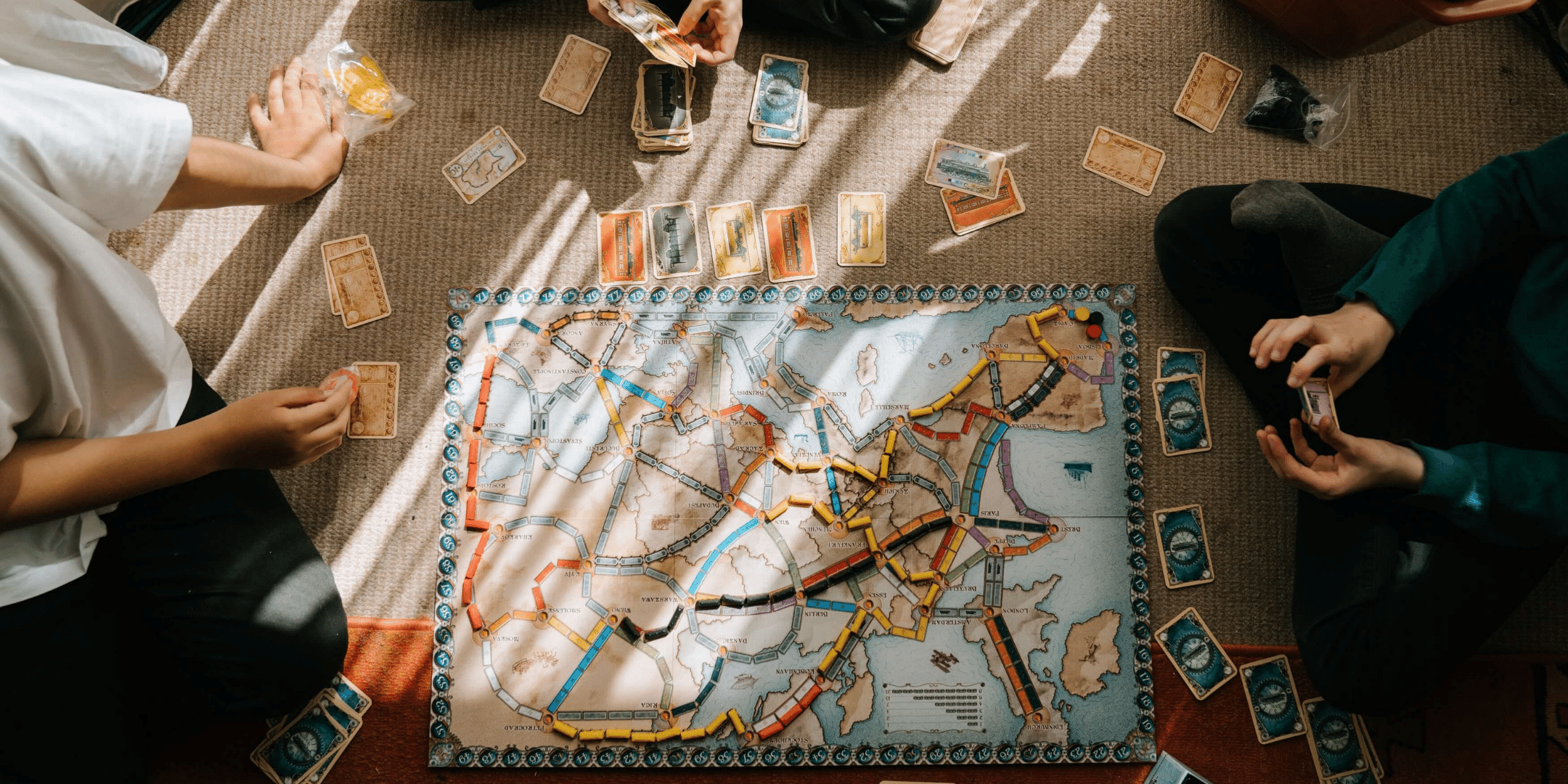 Ticket to Ride Board Game Friends - Dying of Boardom - Home Page banner