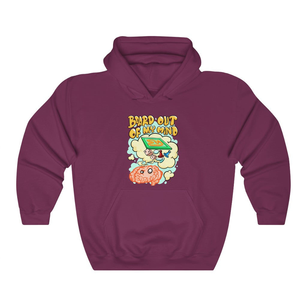 Board Out Of My Mind Hoodie - Dying of Boardom - Maroon Hoodie