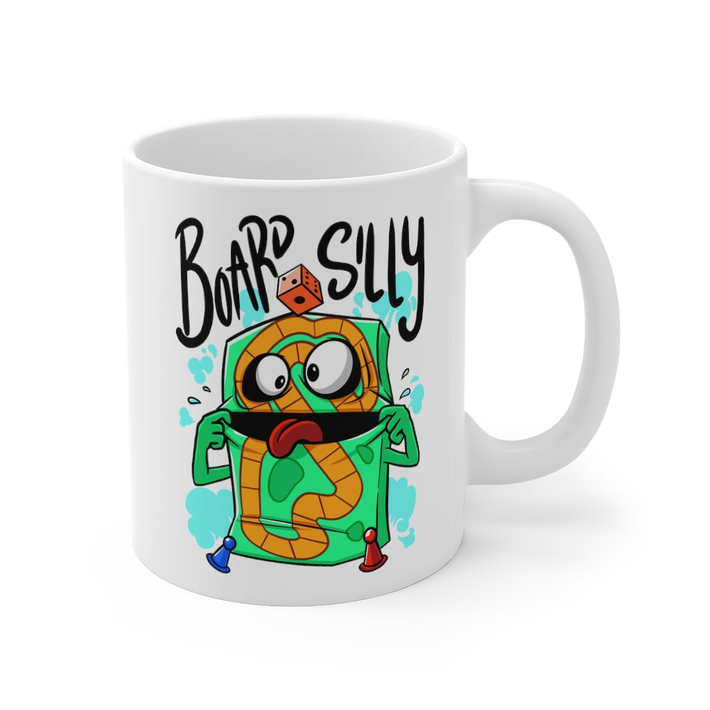 Board Silly Mug - Dying of Boardom - Right Handle White Mug