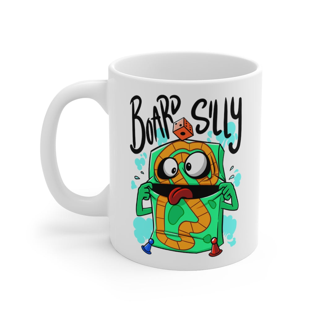 Board Silly Mug - Dying of Boardom - Left Handle White Mug