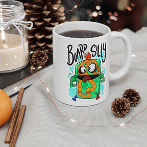 Board Silly Mug - Dying of Boardom - Pinecone on table mug